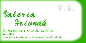 valeria hrivnak business card