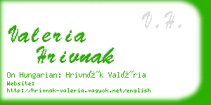 valeria hrivnak business card